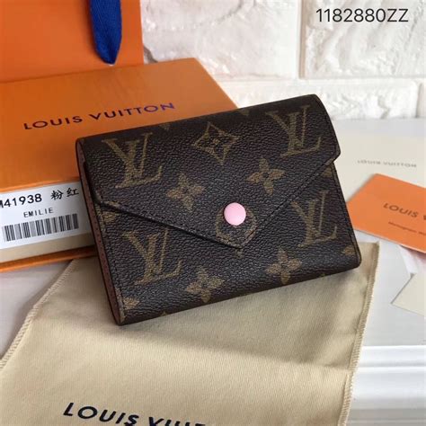 louis vuitton pink and brown wallet|louis vuitton wallet three folders.